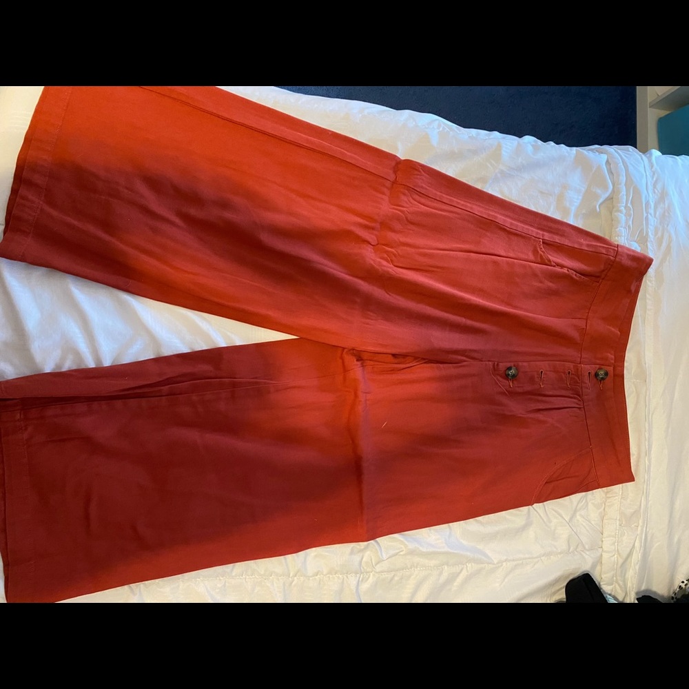 Rust cropped pant